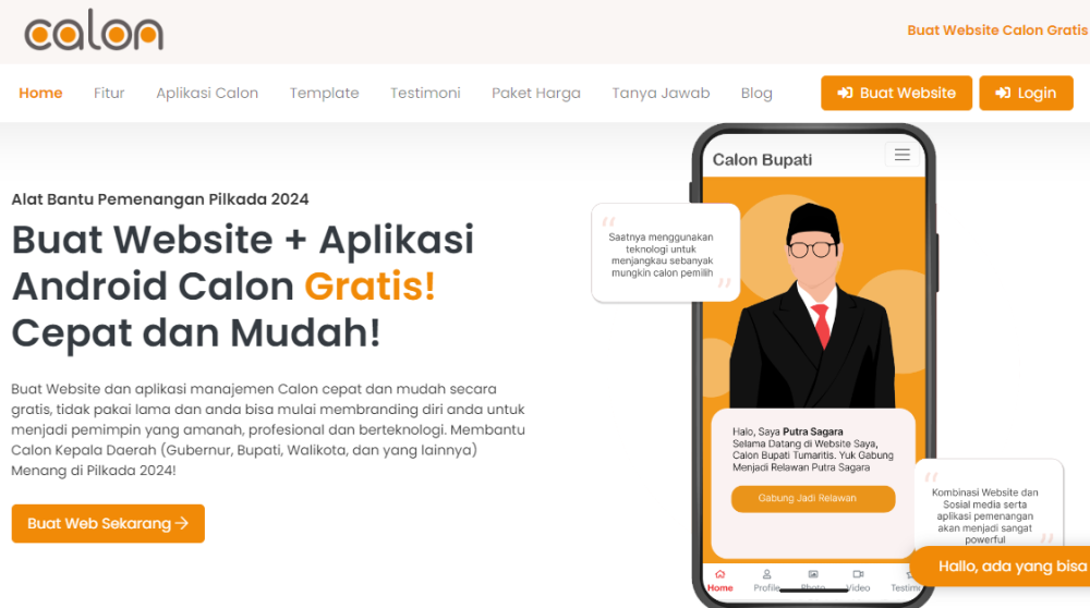 Sukseskan Pilkada 2024 dengan Website Calon.id untuk Calon Anggota Pemerintahan