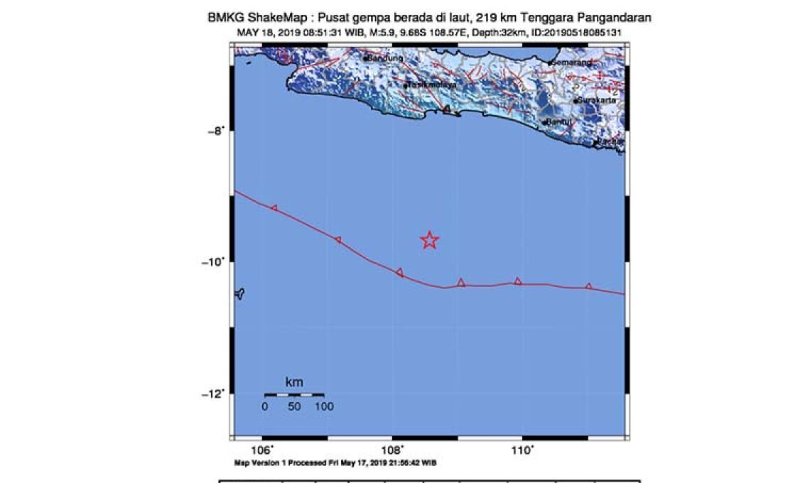 BPBD Kabupaten Cilacap Terus Memantau Dampak Gempa Bumi Berkekuatan 5,9 SR.